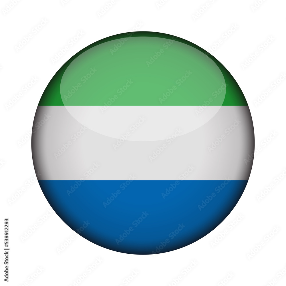 sierra leone Flag in glossy round button of icon. National concept sign. Independence Day. isolated on transparent background. sierra leone Flag in glossy round button of icon. National concept sign. Independence Day. isolated on transparent background.