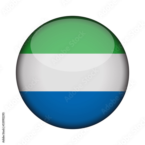 Free Download sierra leone Flag in glossy round button of icon. National concept sign. Independence Day. isolated on transparent background. - GFXLoad