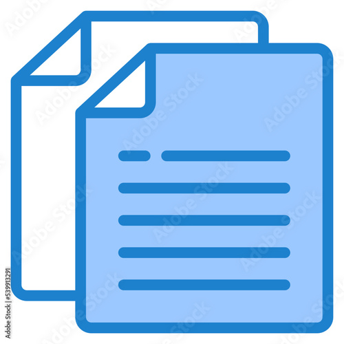 Copy blue style icon
