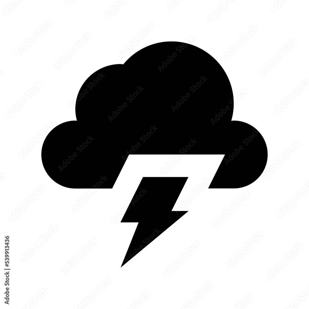Thunder Flat Vector Icon Thunder Flat Vector Icon