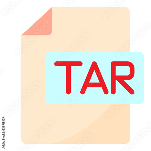 TAR flat style icon