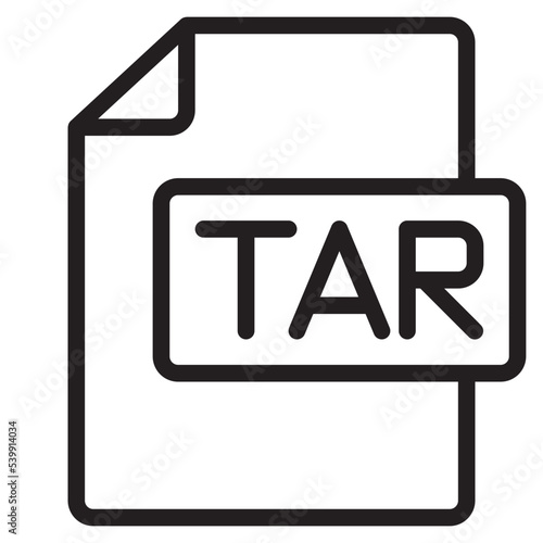 TAR outline style icon