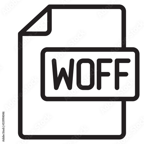 WOFF outline style icon