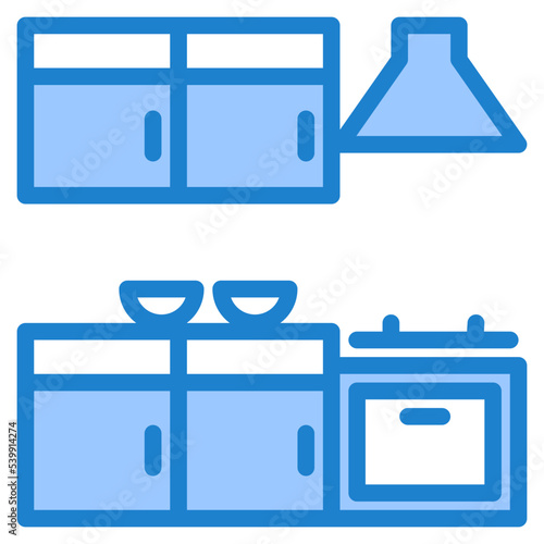 Kitchenset blue style icon photo