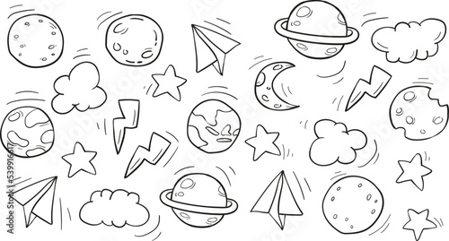 Space sky moon planet astronaut fly spaceship troops