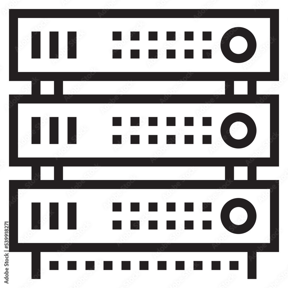 Server outline style icon