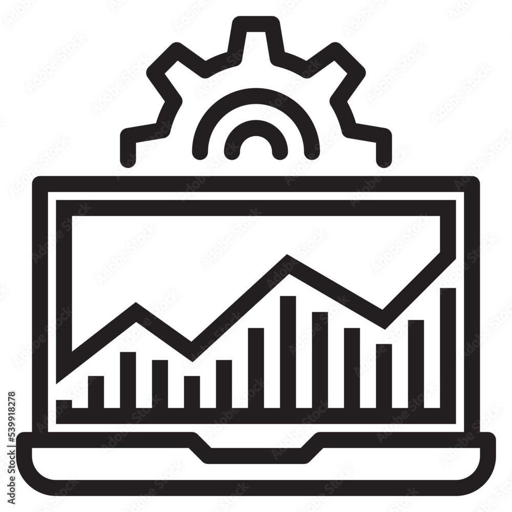 System monitoring outline style icon System monitoring outline style icon