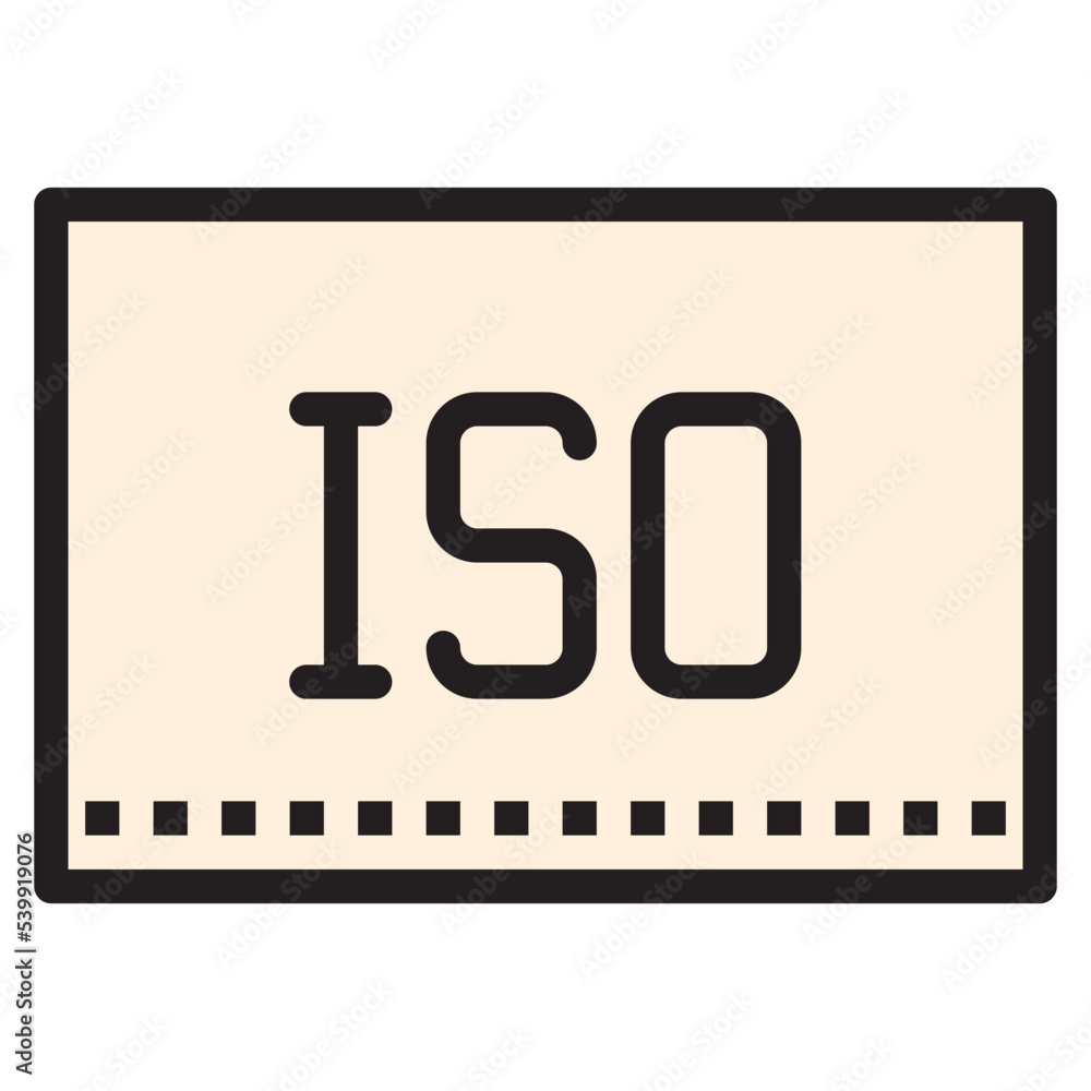 ISO color line style icon ISO color line style icon