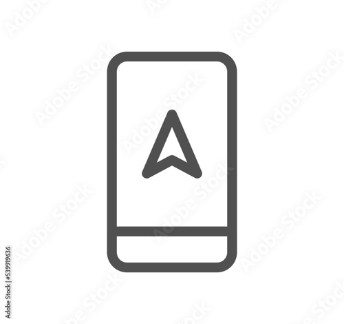 Navigation icon outline and linear vector. 