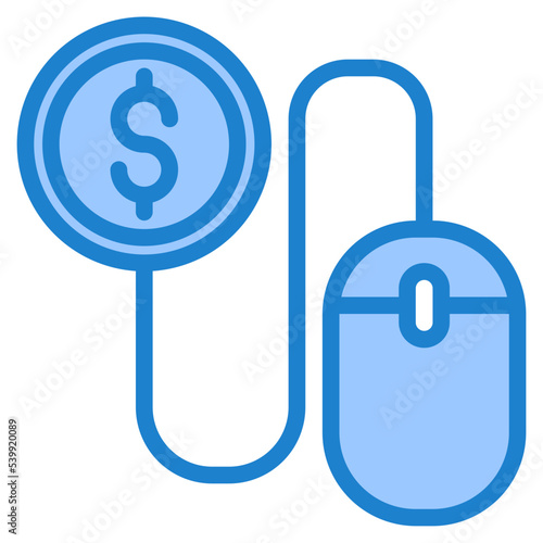 Click money blue style icon