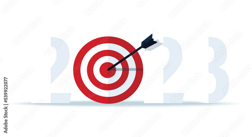 happy new year 2023. hit the target happy new year 2023. hit the target