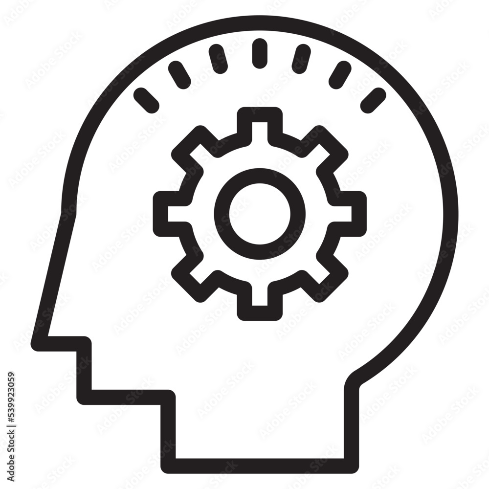 Intelligence outline style icon Intelligence outline style icon