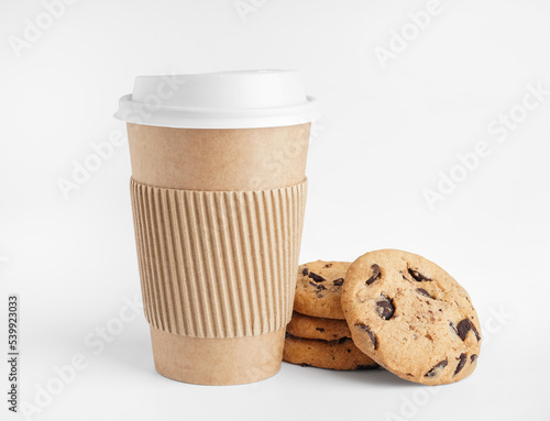 Paper cup and tasty cookies...