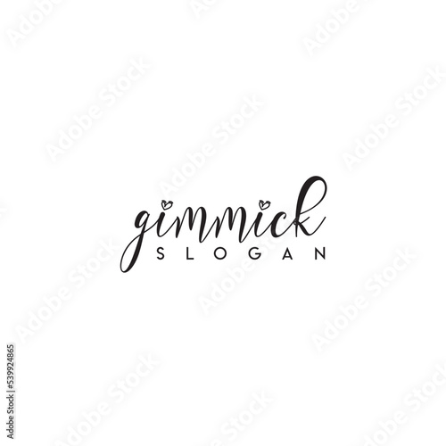 Gimmick Vector illustration. Colorful. Hand drawn calligraphy style. Black and white

