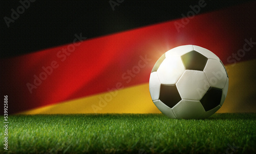 Germany national team background with ball and flag