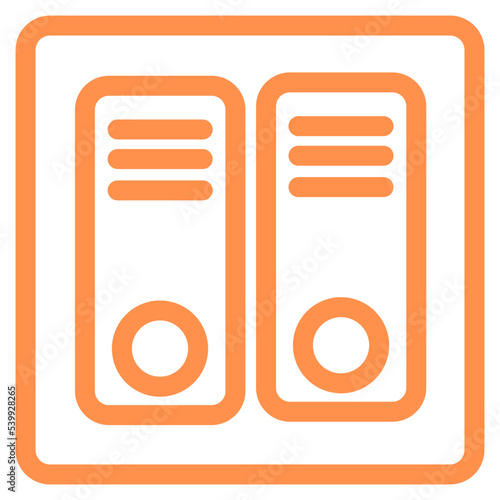 archive archives books documents folder office line icon