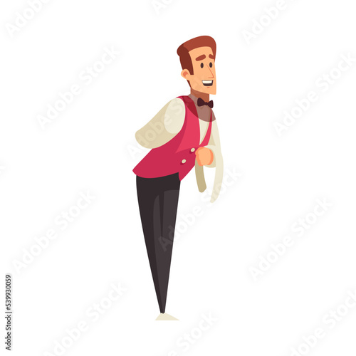 Cartoon Waiter Illustration