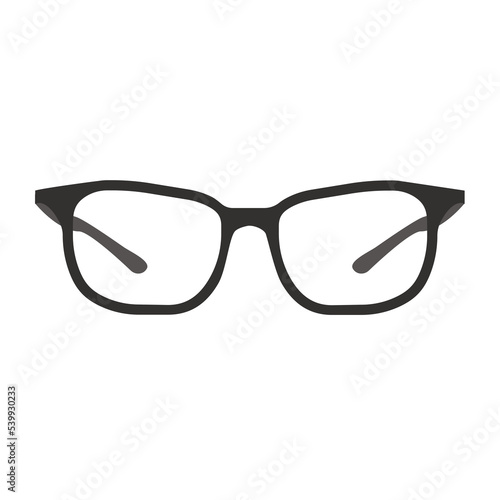 Black eyeglasses isolated on a white background.Vector illustration.