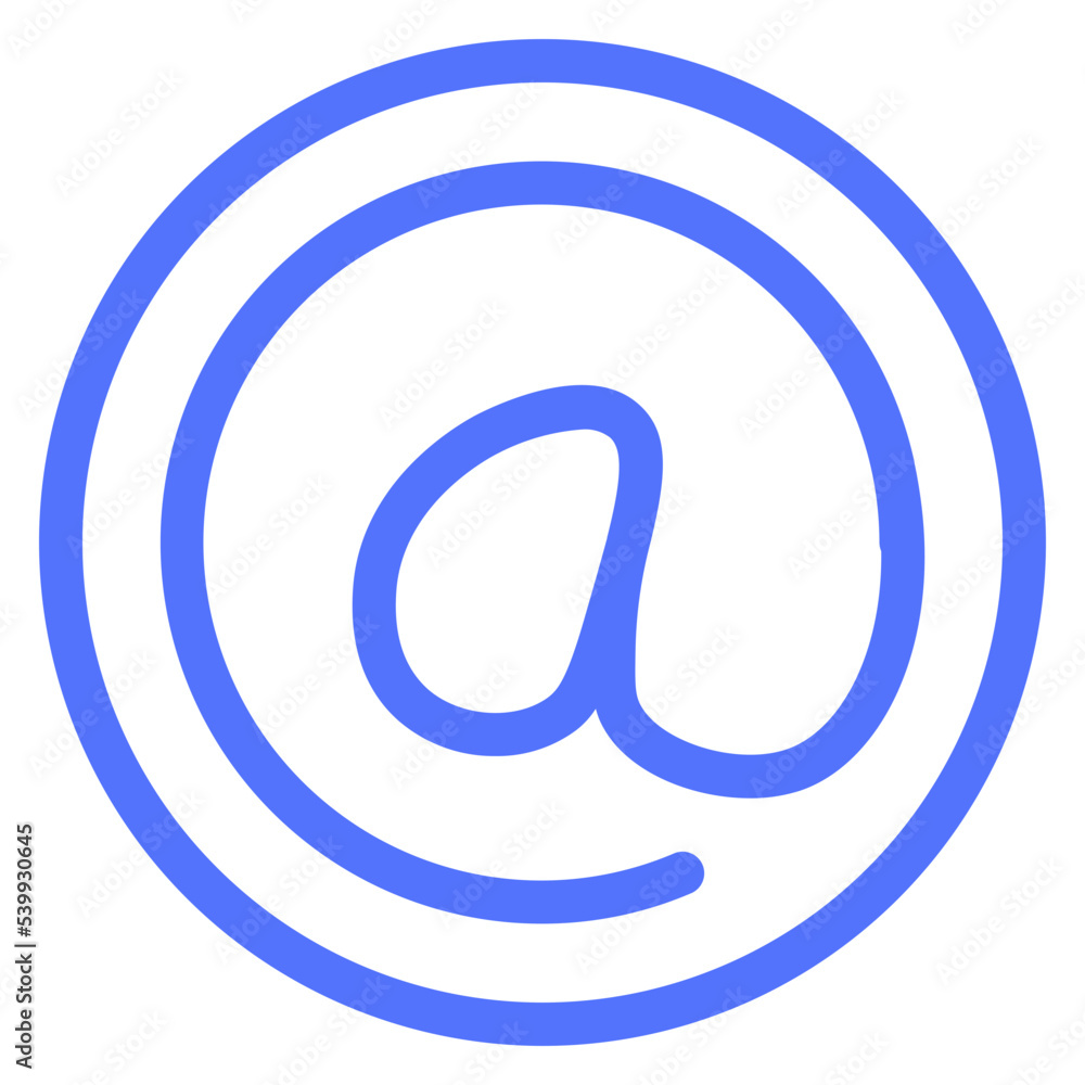 arobase email letter message send line icon arobase email letter message send line icon