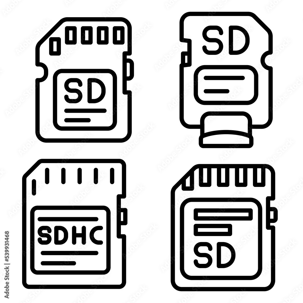 Fototapeta premium SDHC 3D Illustration Icon