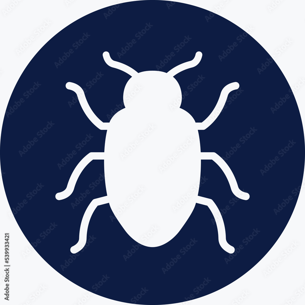 bedbug icon design vector flat isolated illustration on blue background bedbug icon design vector flat isolated illustration on blue background
