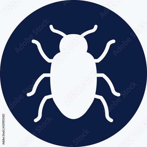 bedbug icon design vector flat isolated illustration on blue background