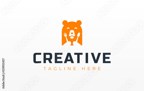 Bear Food Restaurant Logo Design