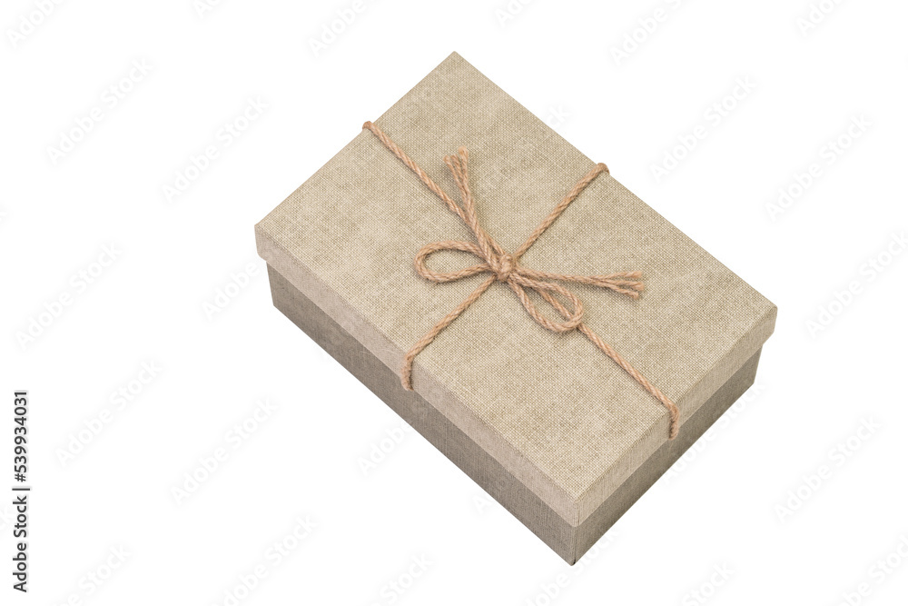 Brown paper giftbox isolated Brown paper giftbox isolated