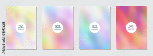 Set of multicolored watercolor backgrounds, unique grunge marble texture. Collection of luxury vertical templates. Trendy topical idea for brochure cover template, poster, booklet, presentation.