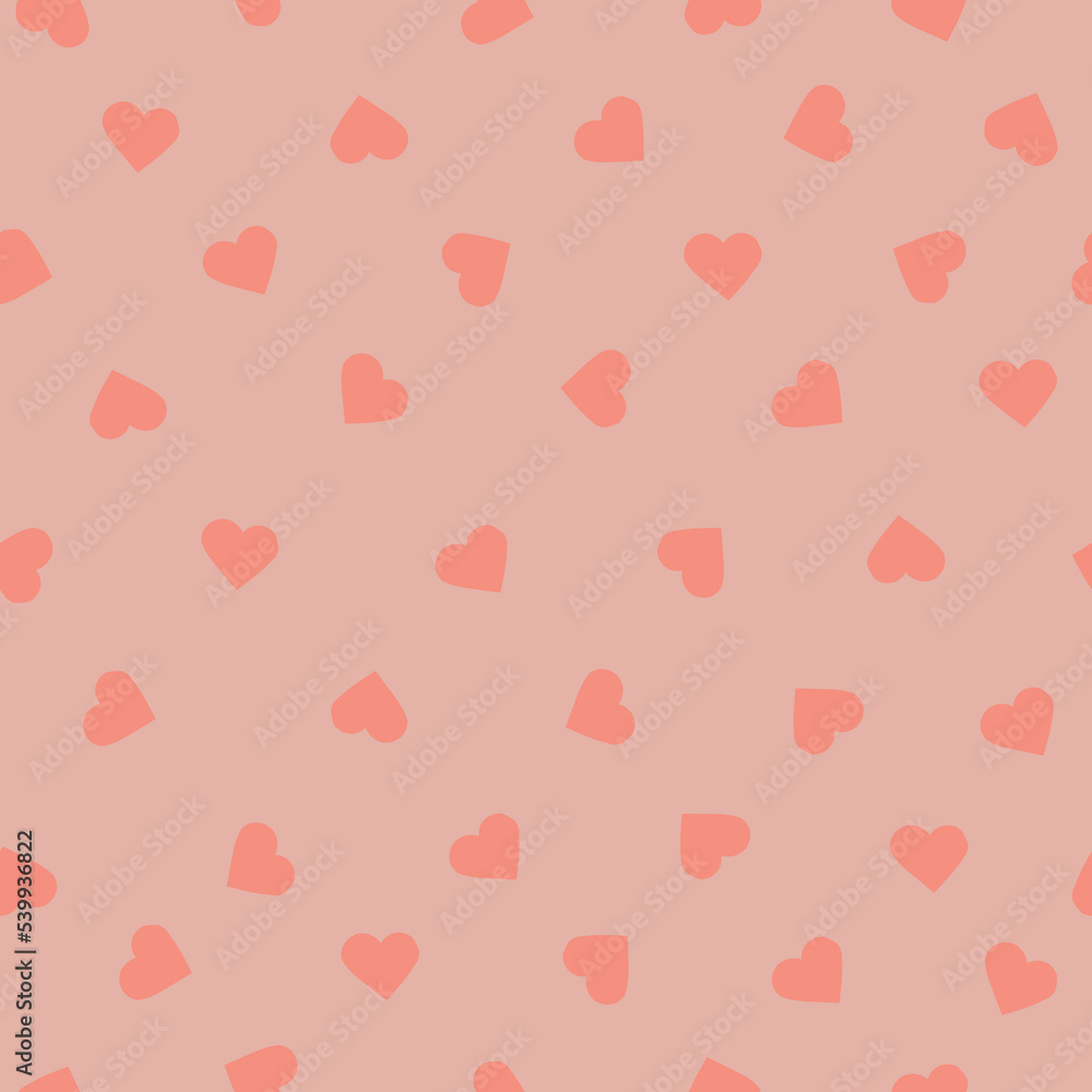a simple pattern of hearts. small orange hearts. peach background. Fashionable cute print for children's textiles, wallpaper and packaging. a simple pattern of hearts. small orange hearts. peach background. Fashionable cute print for children's textiles, wallpaper and packaging.