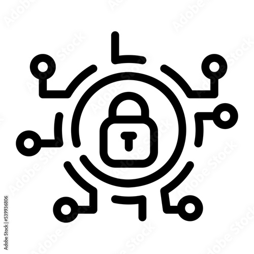 cyber security line icon