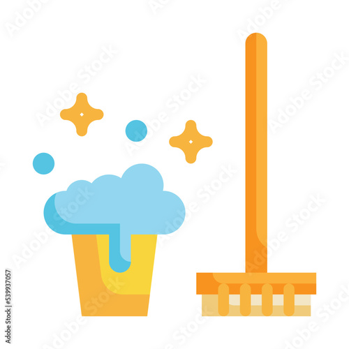 bubble mob wash clean flat icon