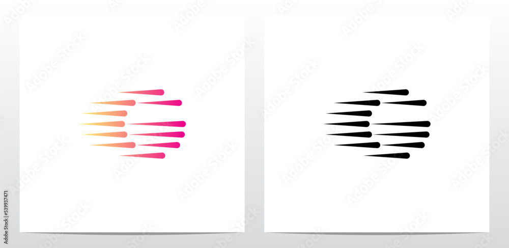 Horizontal Teardrop Shapes Letter Logo Design G Horizontal Teardrop Shapes Letter Logo Design G