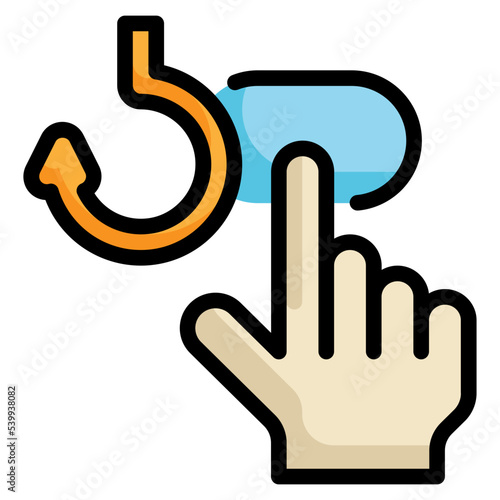 clickbait crime cyber security filled outline icon