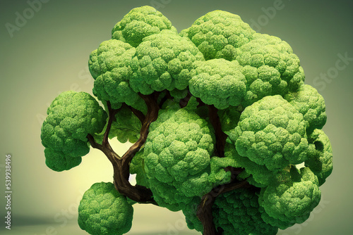 surreal cauliflower tree photo