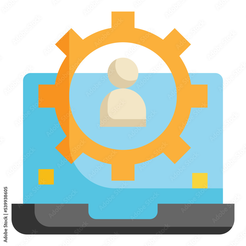 personal setting protection cyber security flat icon personal setting protection cyber security flat icon