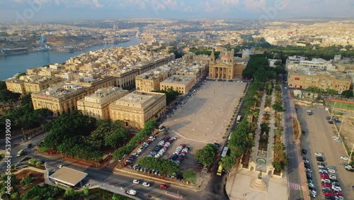 Aerial view of Knisja ta 'San Publiju, Valletta, Malta photo