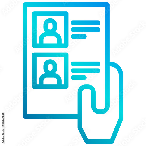 Guess list outline icon