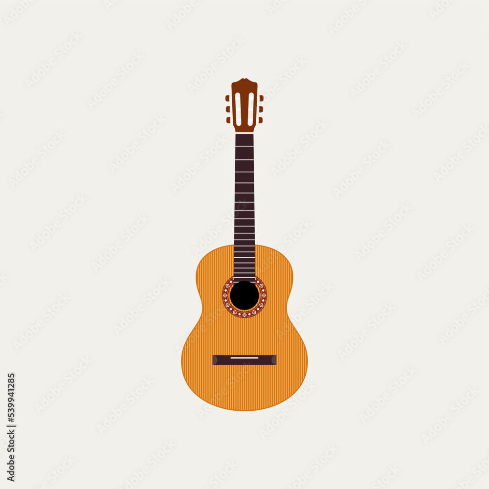 Fototapeta premium Classical guitar vector illustration art