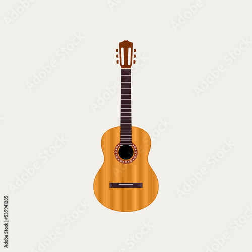 Classical guitar vector illustration art