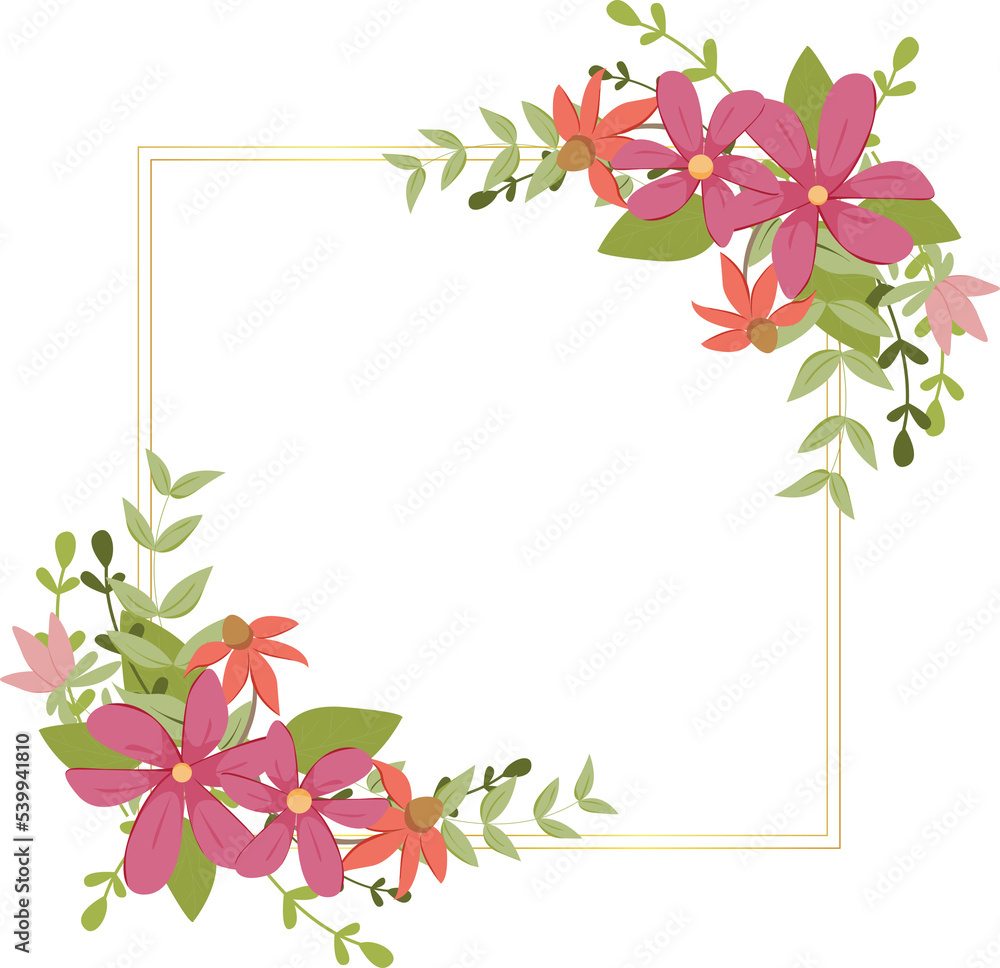 Fototapeta premium Flower Frame Wreath Wedding Decoration