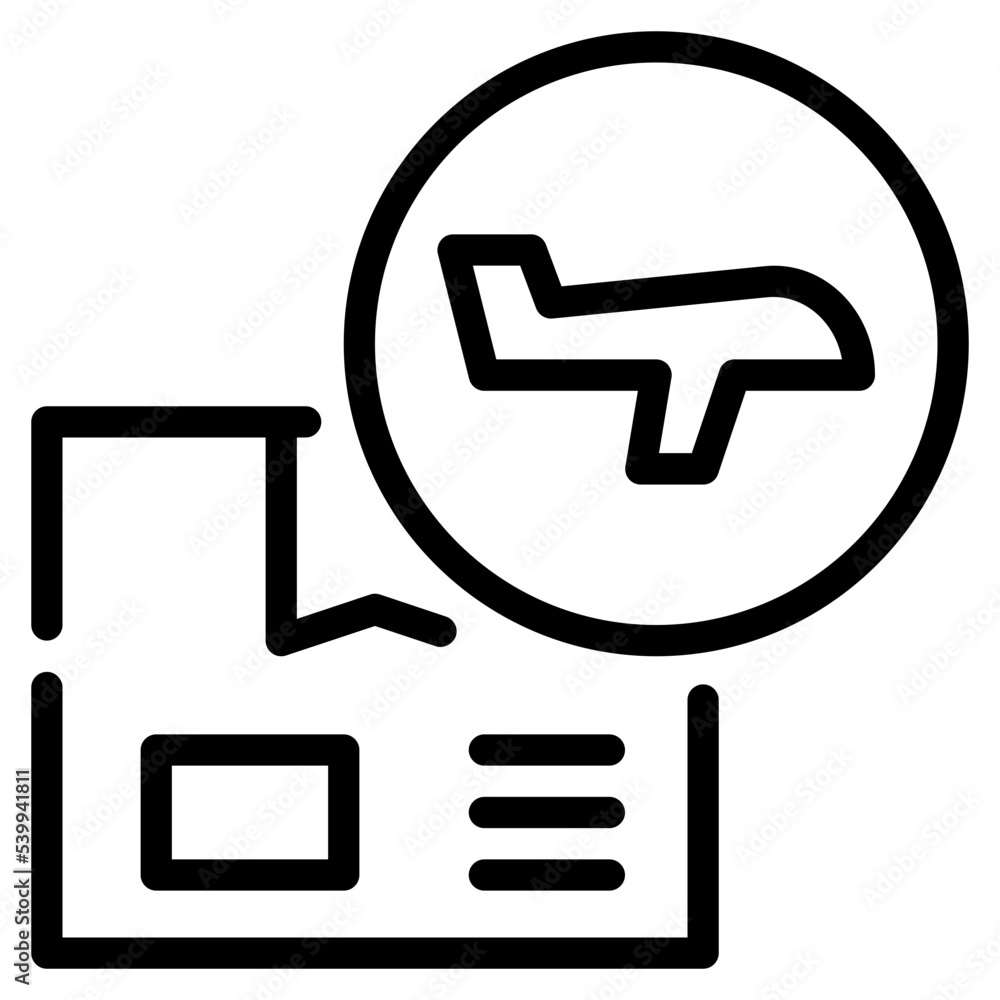 air delivery parcel packaging box simple line icon air delivery parcel packaging box simple line icon