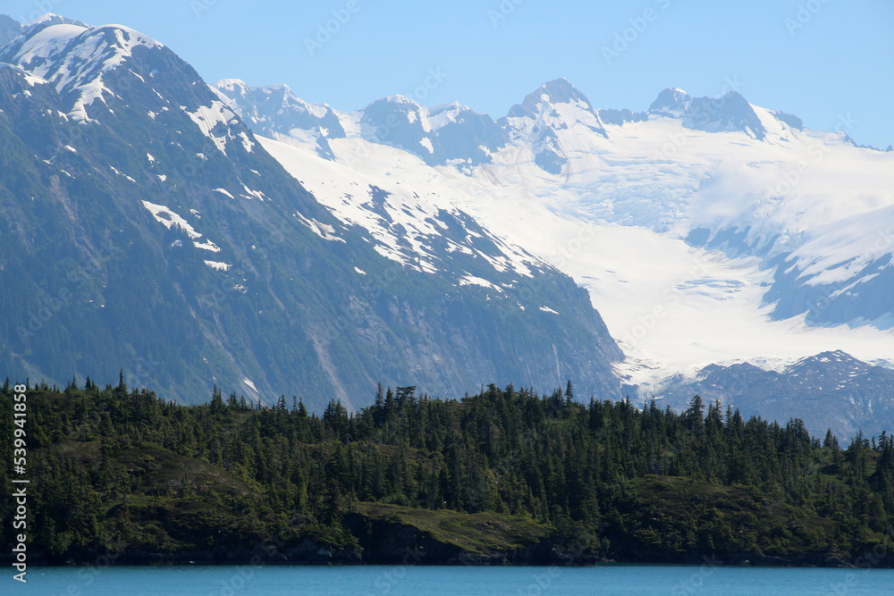 Coastal landscape in Prince William Sound, Alaska  