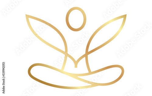 Lotus Human Yoga luxurious Logo Design