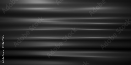 Shiny and glossy black silk, smooth velvet or fabric surface with ripples and patterns, realistic 3D illustration as background with copy space for text