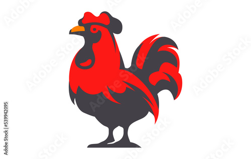 Red Rooster Farm Logo Design Template
