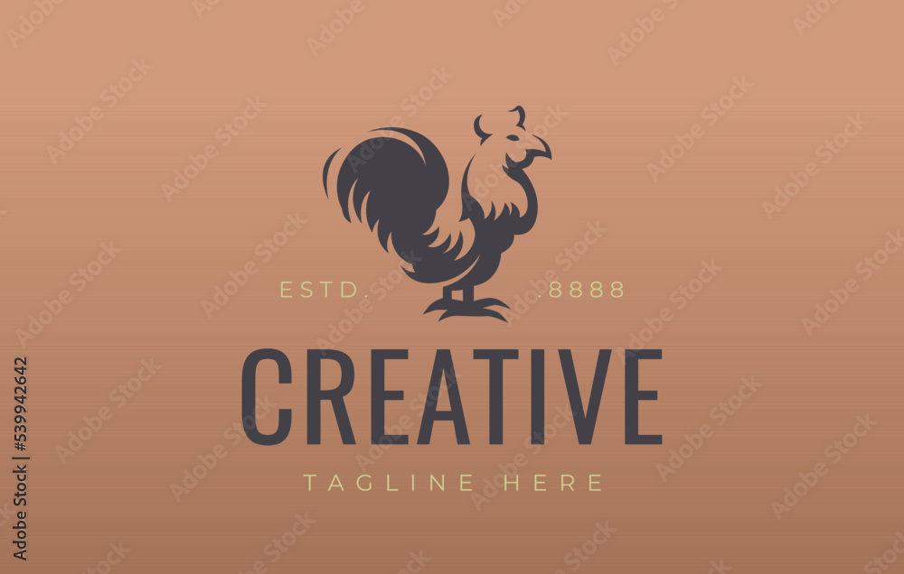 Rooster Farm Logo Design Template