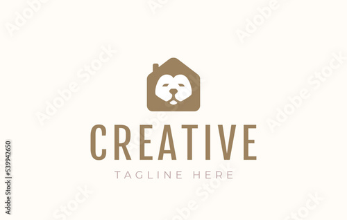 Bear Home Logo Design Template