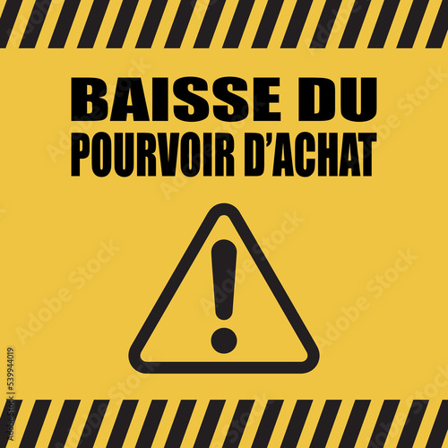 Logo baisse du pouvoir d'achat.