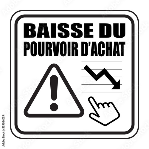 Logo baisse du pouvoir d'achat.